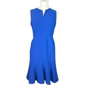 Pendleton Navy Fit And Flare Lined Back Zip Dress 6P